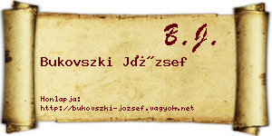 Bukovszki József névjegykártya