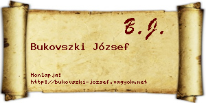 Bukovszki József névjegykártya