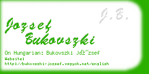 jozsef bukovszki business card